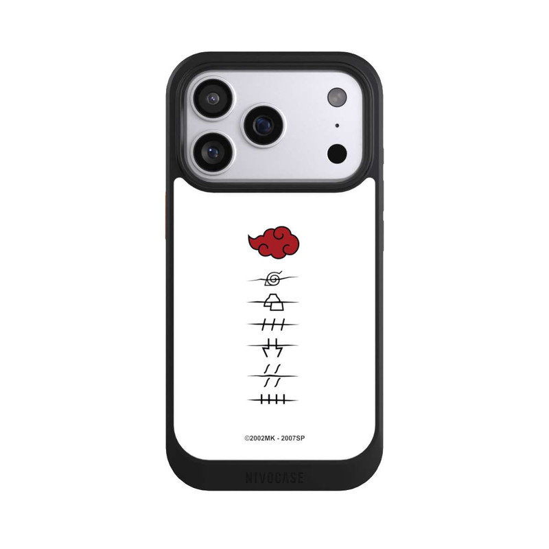 iPhone 17 Pro NIVOcore Akatsuki Mitgliedersymbole Weiß