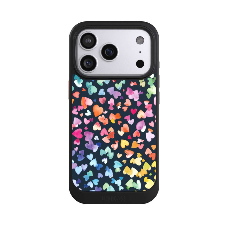 iPhone 17 Pro NIVOcore Coeurs de la Saint-Valentin noirs