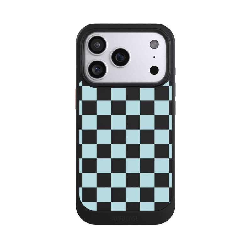 iPhone 17 Pro NIVOcore Carreaux bleus souples