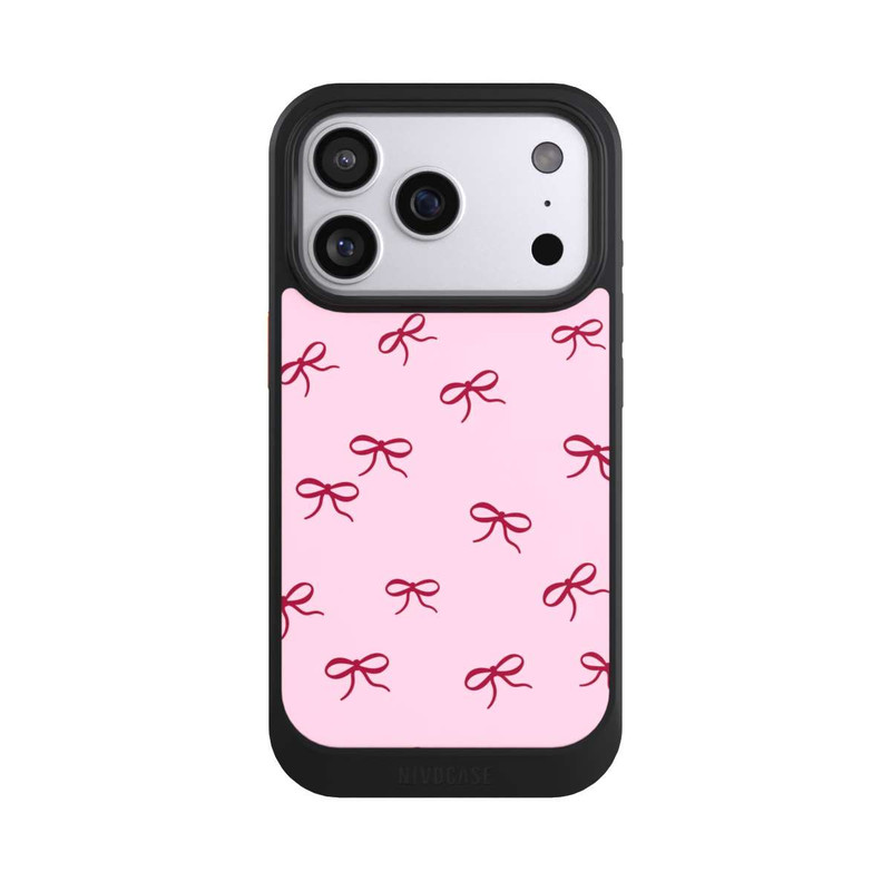 iPhone 17 Pro NIVOcore Schleifen Muster Rot Pink