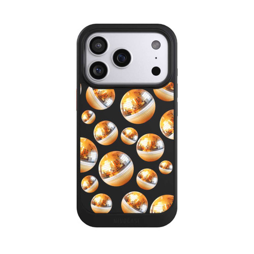 Apple iPhone 17 Pro NIVOcore Discokugel Party Gold Orange Transparent mit KI