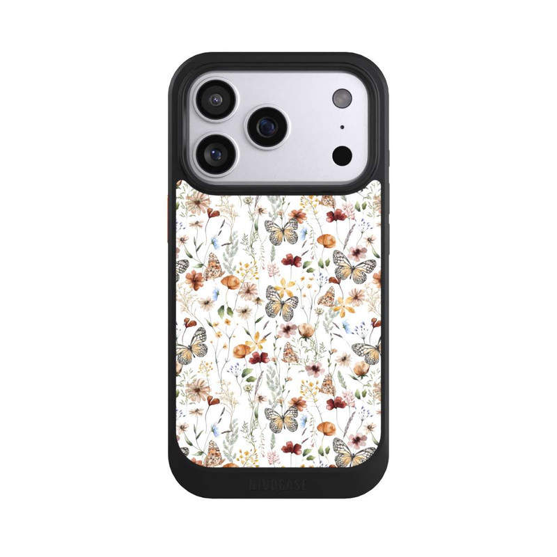 iPhone 17 Pro NIVOcore Wildflowers and Butterflies Pattern