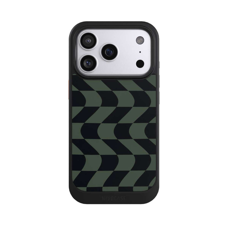 iPhone 17 Pro NIVOcore Karomuster Grün Schwarz