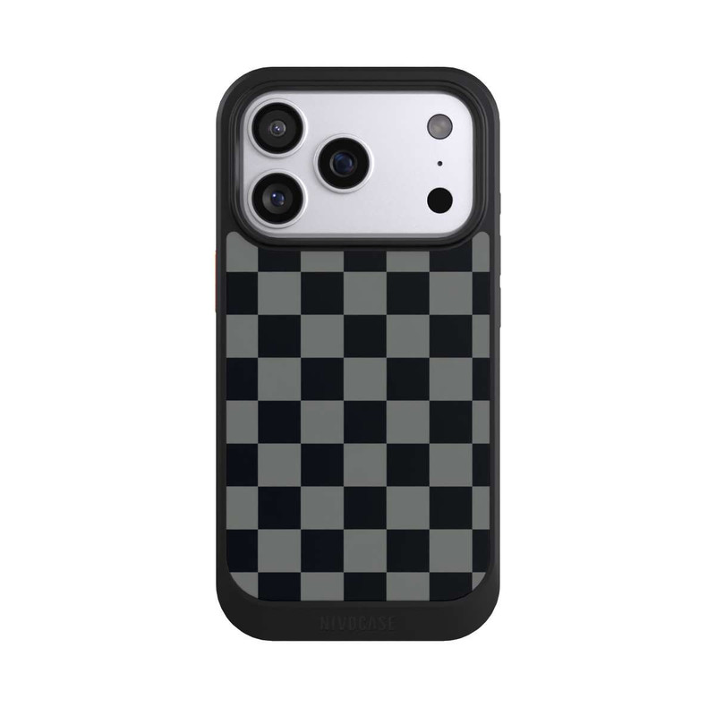 iPhone 17 Pro NIVOcore Schachbrett Schwarz Grau