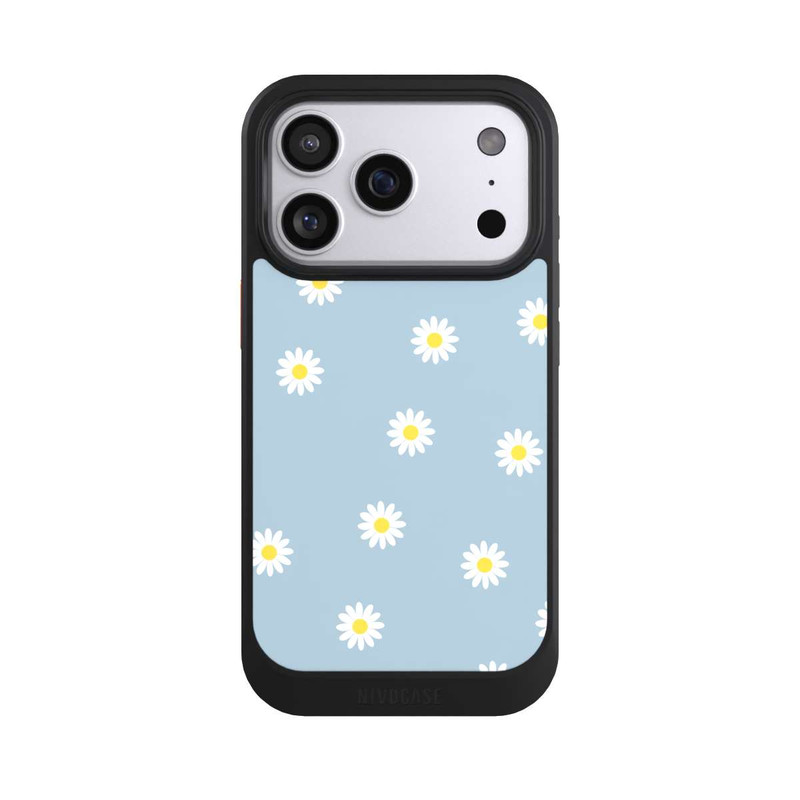 iPhone 17 Pro NIVOcore Gänseblümchen Muster Blau