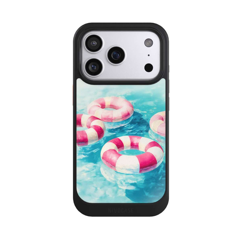 iPhone 17 Pro NIVOcore Striped Swim Rings in The Pool