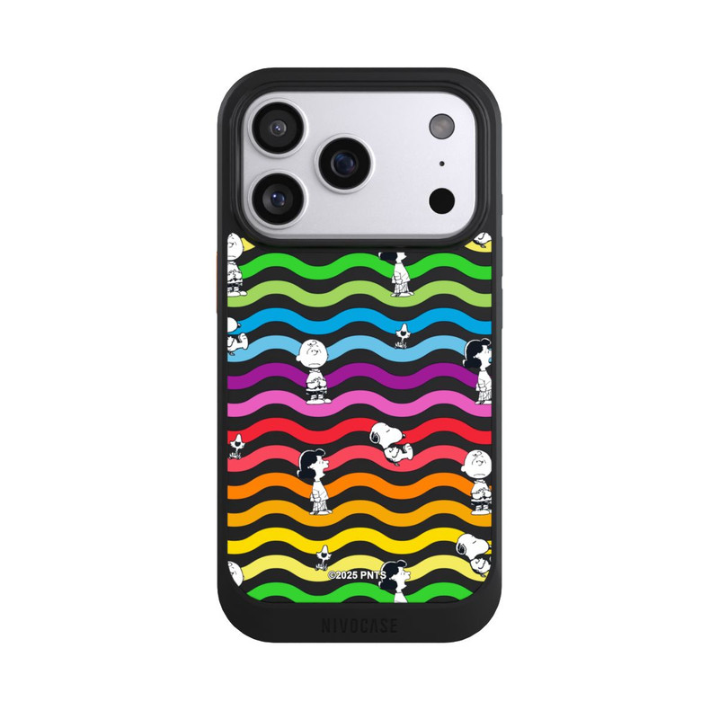 iPhone 17 Pro NIVOcore Snoopy Pattern Rainbow Transparent