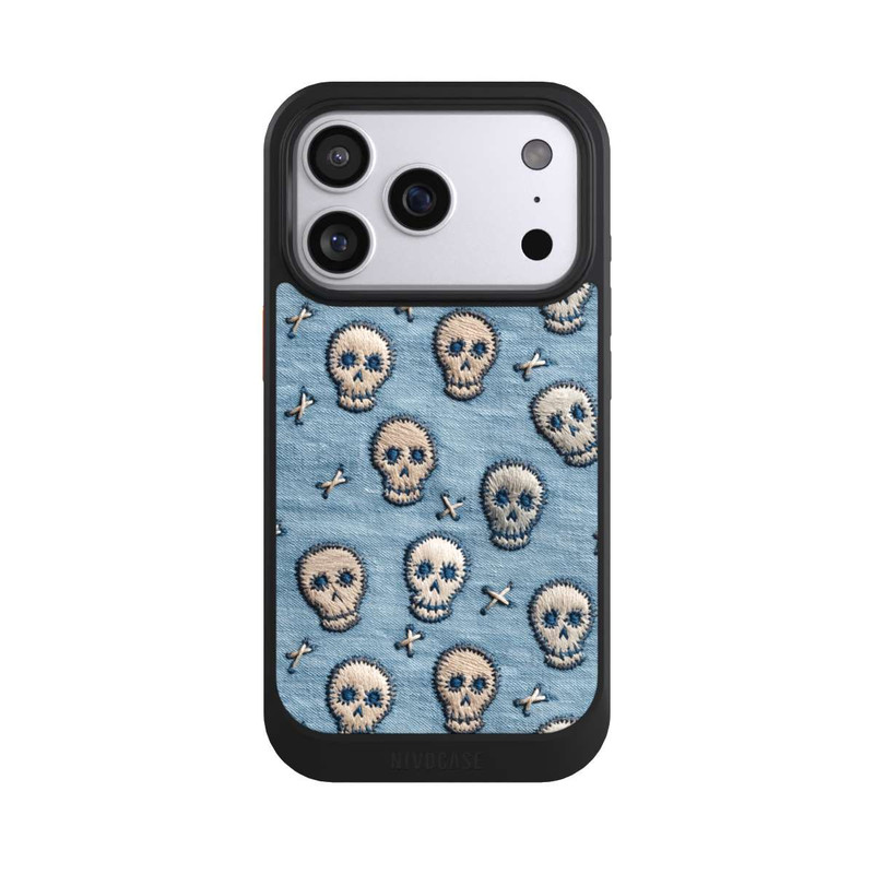 iPhone 17 Pro NIVOcore Skulls on Jeans Pattern