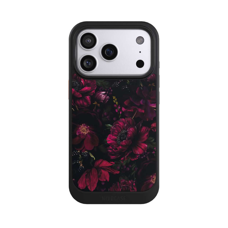 iPhone 17 Pro NIVOcore Dunkle Rote Blumen Liebe