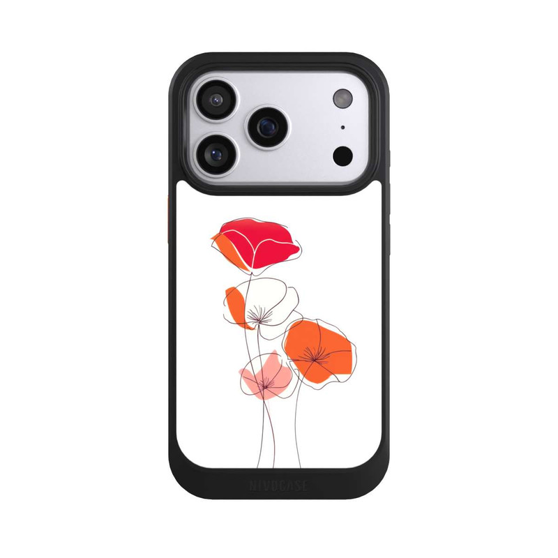 iPhone 17 Pro NIVOcore Mohn Line Art