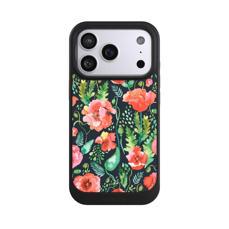 iPhone 17 Pro NIVOcore Poppies Dark Wilderness
