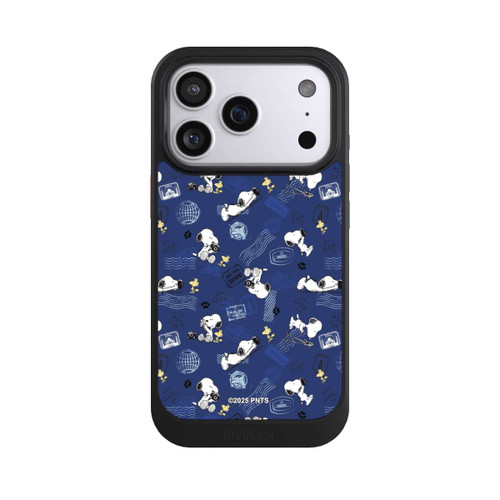 Apple iPhone 17 Pro NIVOcore Peanuts Travel Stamps Pattern Blue