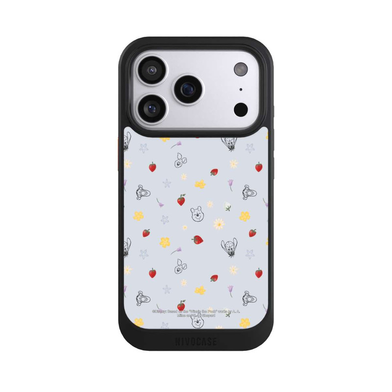 iPhone 17 Pro NIVOcore Winnie Puuh und Freunde Erdbeer Muster Blau