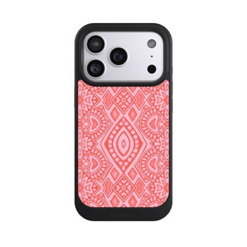 Apple iPhone 17 Pro NIVOcore Boho Geometric Intricate Tribal Design in Shades of Pink