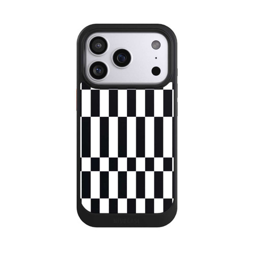 Apple iPhone 17 Pro NIVOcore Checked Abstract Bold Black and White Color Block