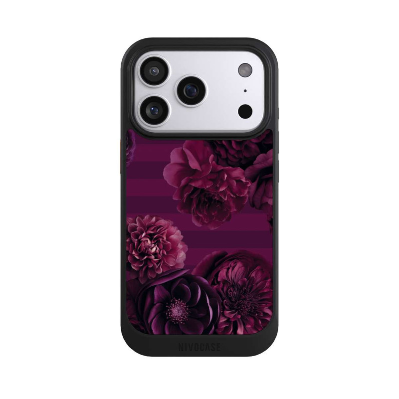 iPhone 17 Pro NIVOcore Majestic Baroque Blossom Dream Burgundy Pink with AI