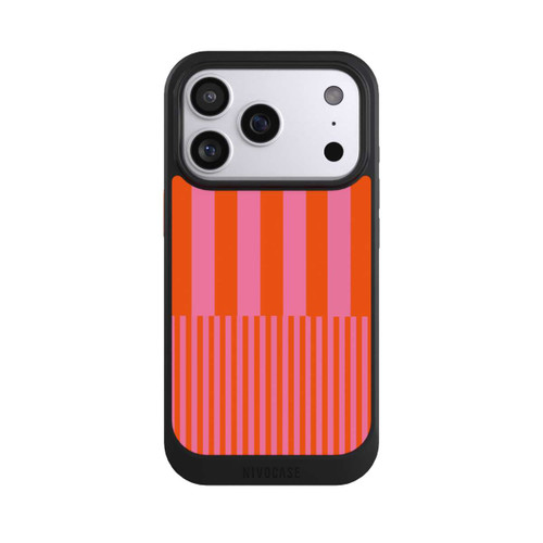 Apple iPhone 17 Pro NIVOcore Striped Pattern Pink Red