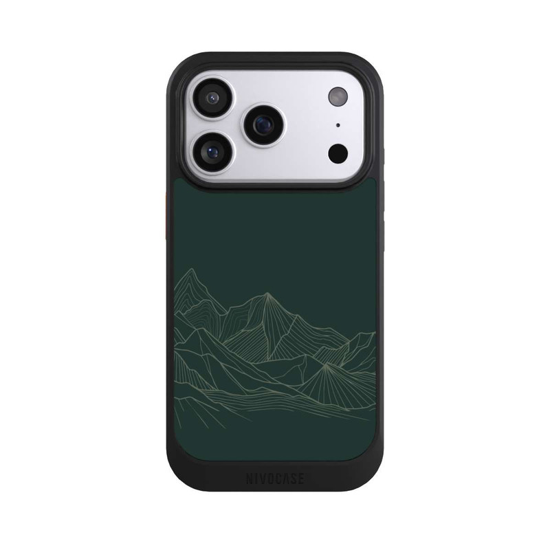 iPhone 17 Pro NIVOcore Berg Line Art Grün