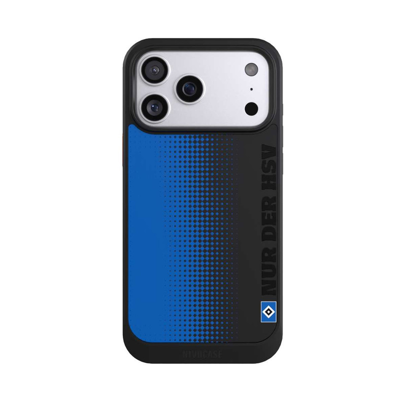 iPhone 17 Pro Max NIVOcore Nur der HSV - Trame losange bleue - sans fond
