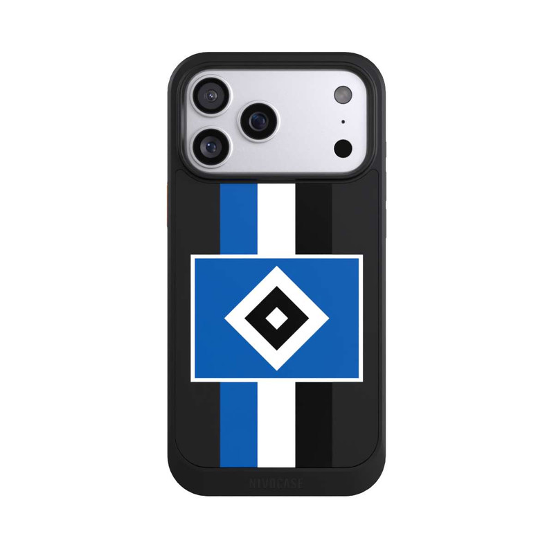 iPhone 17 Pro Max NIVOcore HSV Streifen - Blau-Weiß-Schwarz - ohne Hintergrund