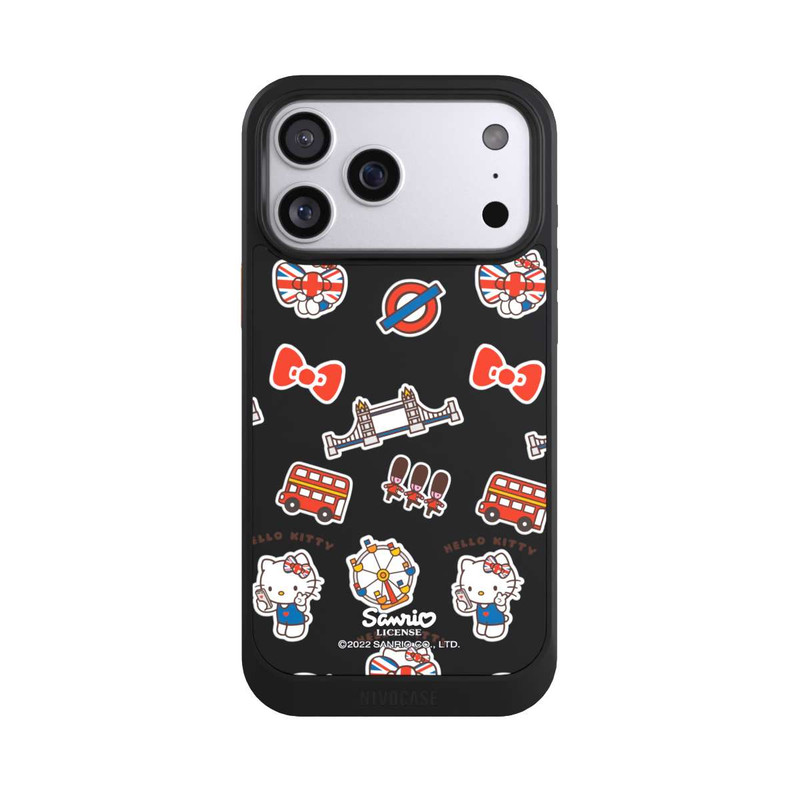 iPhone 17 Pro Max NIVOcore Hello Kitty Londoner Abzeichen Transparent