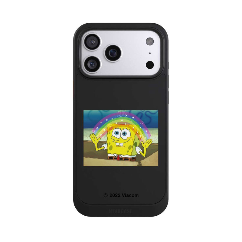 iPhone 17 Pro Max NIVOcore Bob L'Éponge - Meme Arc-en-ciel Transparent
