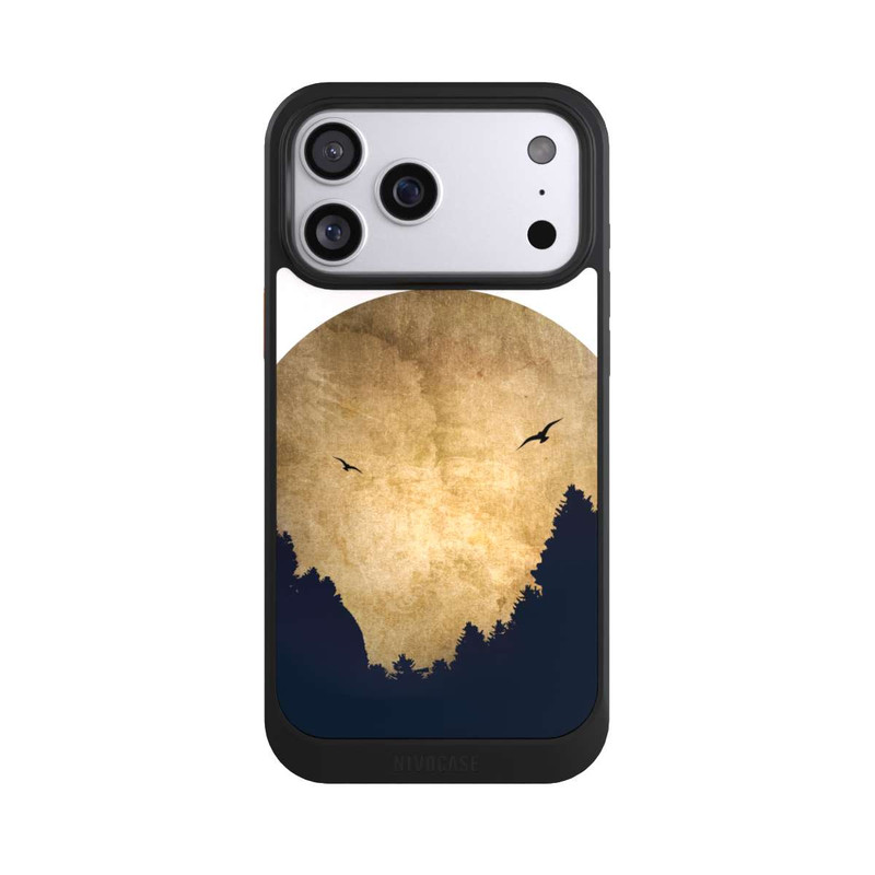 iPhone 17 Pro Max NIVOcore Zwei Vögel vor Mond