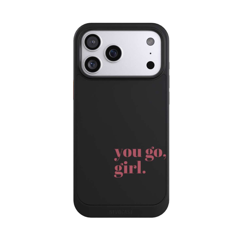 iPhone 17 Pro Max NIVOcore You Go Girl Rosa Transparent