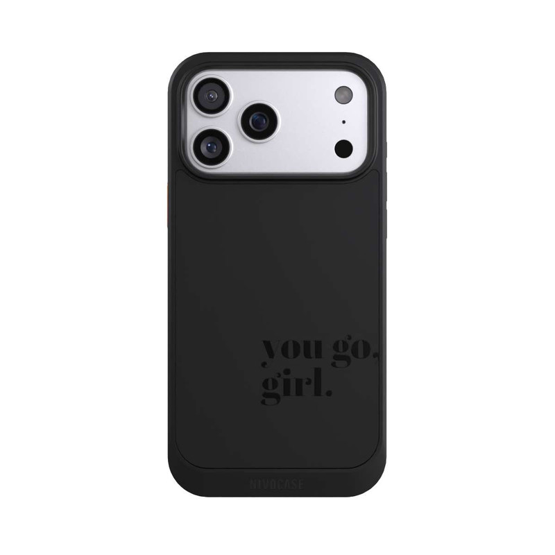 iPhone 17 Pro Max NIVOcore You Go Girl Schwarz Transparent