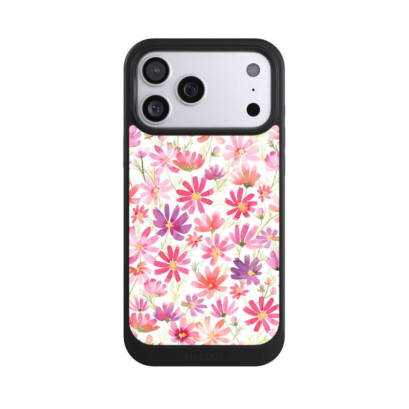iPhone 17 Pro Max NIVOcore Boho Cosmos Flowers Purple