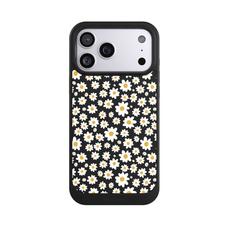 iPhone 17 Pro Max NIVOcore Daisy Flower Seamless Pattern Transparent