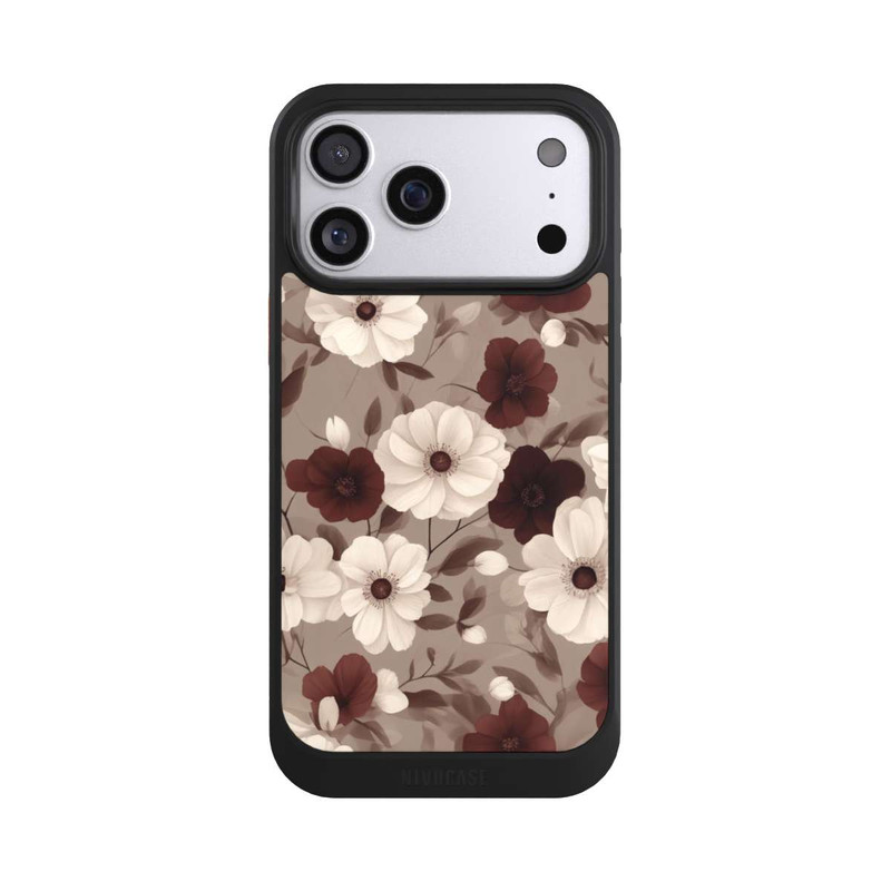 iPhone 17 Pro Max NIVOcore Negative Flower Bordeaux White with AI