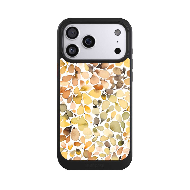 iPhone 17 Pro Max NIVOcore Eukalyptus Aquarellblätter Braun Herbst