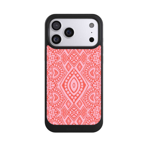 Apple iPhone 17 Pro Max NIVOcore Boho Geometric Intricate Tribal Design in Shades of Pink