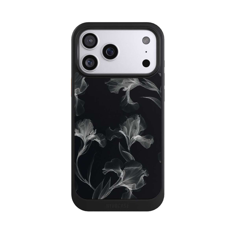 iPhone 17 Pro Max NIVOcore Blumen Schwarz-Weiß Röntgenaufnahme