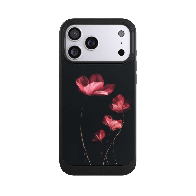 iPhone 17 Pro Max NIVOcore Burgunder Blüten schwarz