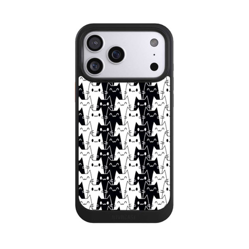 Apple iPhone 17 Pro Max NIVOcore Cat Wallpaper Black White