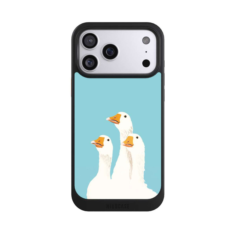 iPhone 17 Pro Max NIVOcore Three Geese Light Blue with AI