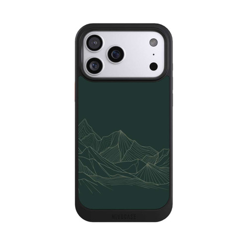 Apple iPhone 17 Pro Max NIVOcore Berg Line Art Grün