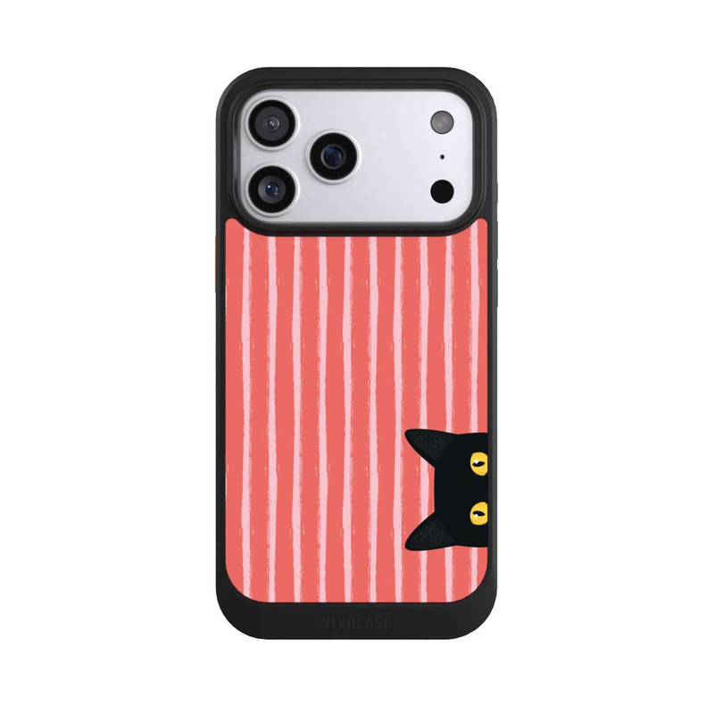 iPhone 17 Pro Max NIVOcore Schwarze Katze Gestreift Orange