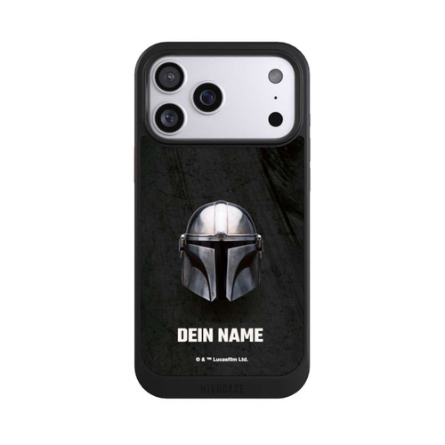 Apple iPhone 17 Pro Max NIVOcore Star Wars Mandalorian Black Helmet personnalisable