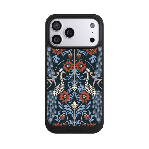 Apple iPhone 17 Pro Max NIVOcore Vintage Peacock Garden Arts and Crafts Floral Dark