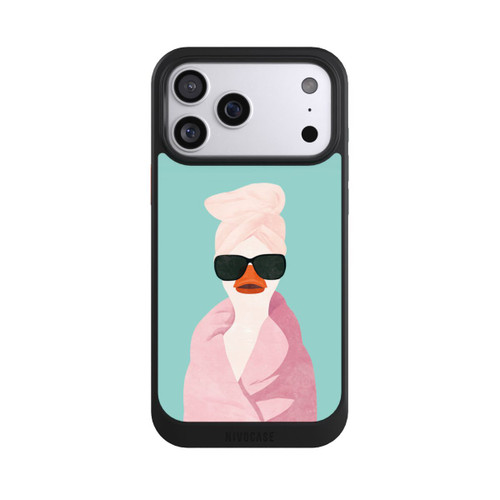 Apple iPhone 17 Pro Max NIVOcore Turquoise Duck Wearing a Turban with AI