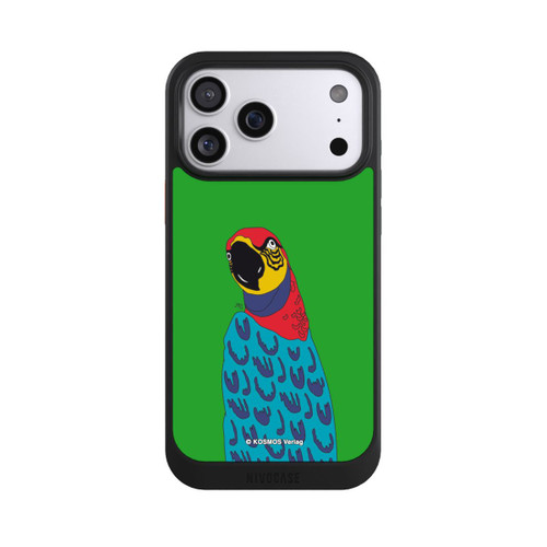 Apple iPhone 17 Pro Max NIVOcore Drei Fragezeichen und der Super-Papagei