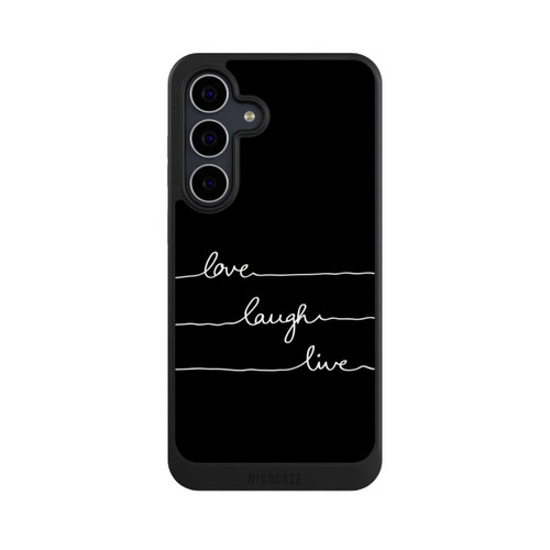 Samsung Galaxy S25 FE NIVOcore Love Laugh Live weiß/schwarz