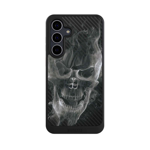 Samsung Galaxy S25 FE NIVOcore rauchender Totenkopf Carbon