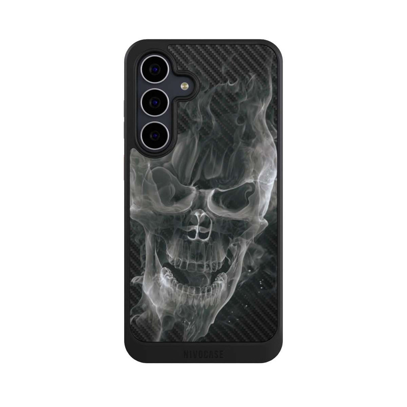 Galaxy S25 FE NIVOcore rauchender Totenkopf Carbon