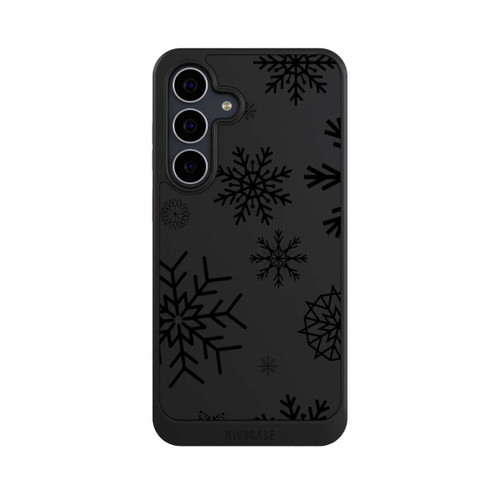 Samsung Galaxy S25 FE NIVOcore Flocons de Neige Bleus sans Fond