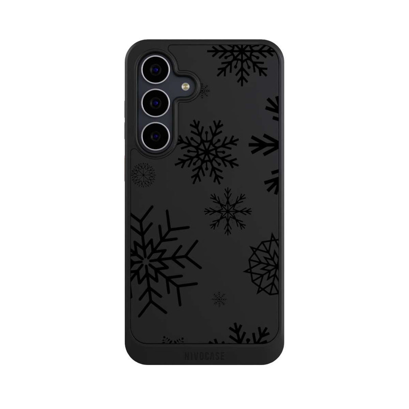 Galaxy S25 FE NIVOcore Flocons de Neige Bleus sans Fond