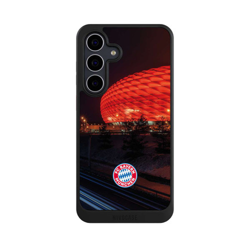 Samsung Galaxy S25 FE NIVOcore Allianz Arena bei Nacht FCB